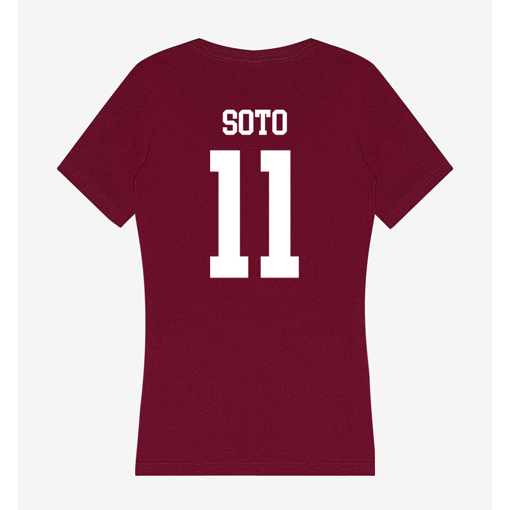 SIU Carbondale - NCAA Women's Soccer : Londyn Soto - Women's V-Neck T-Shirt-1