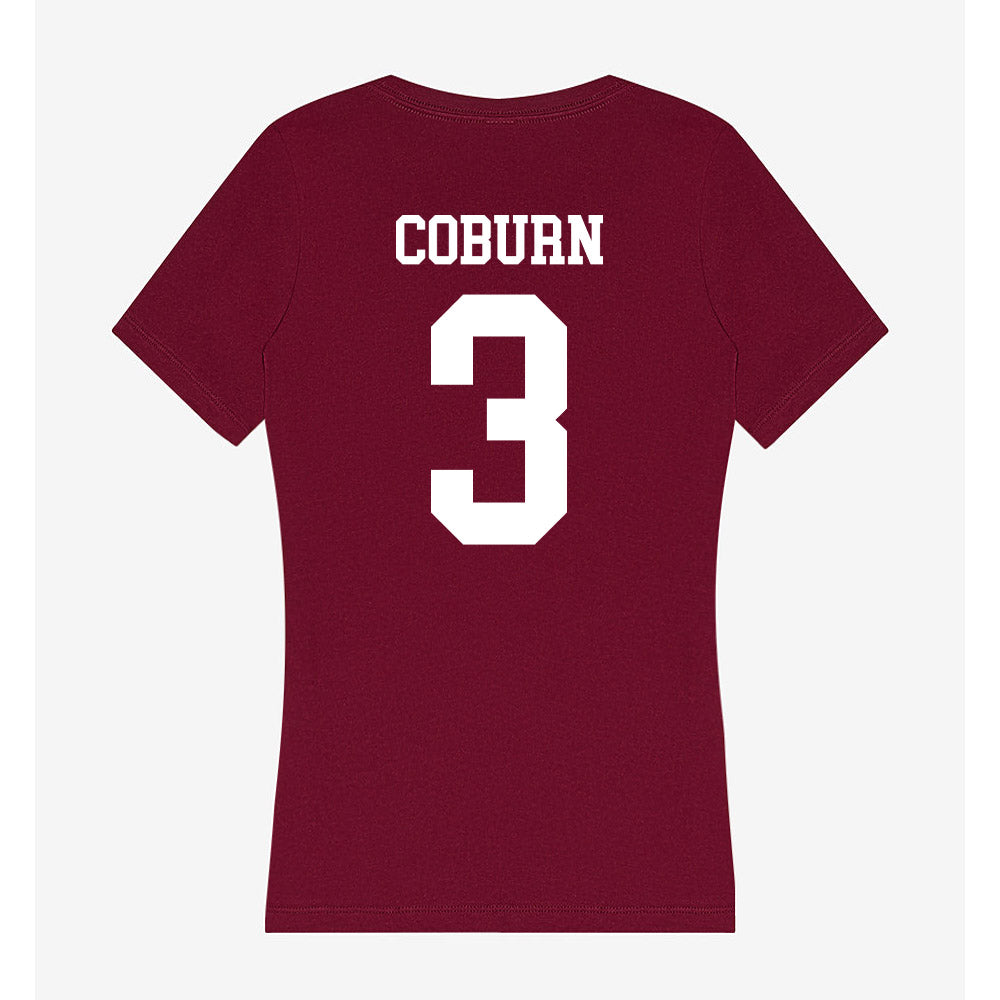 SIU Carbondale - NCAA Softball : Mikaela Coburn - Women's V-Neck T-Shirt-1