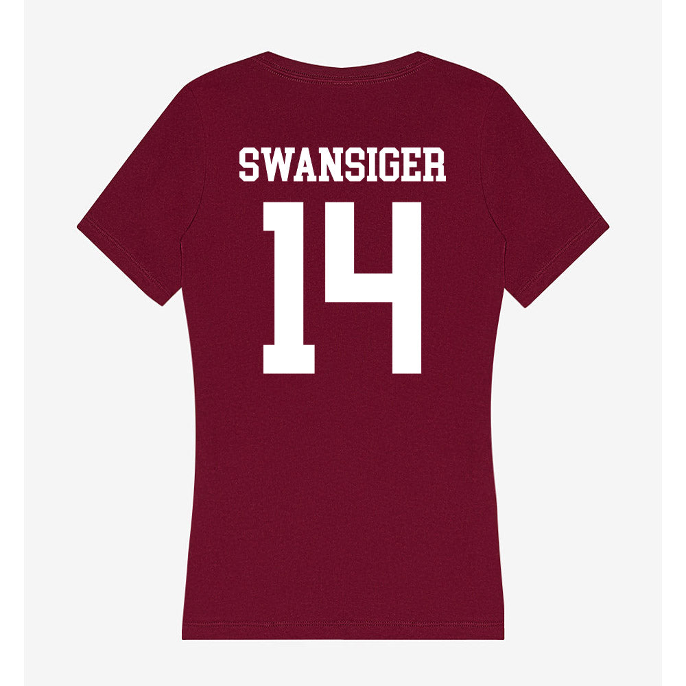 SIU Carbondale - NCAA Women's Volleyball : Ella Swansiger - Women's V-Neck T-Shirt-1