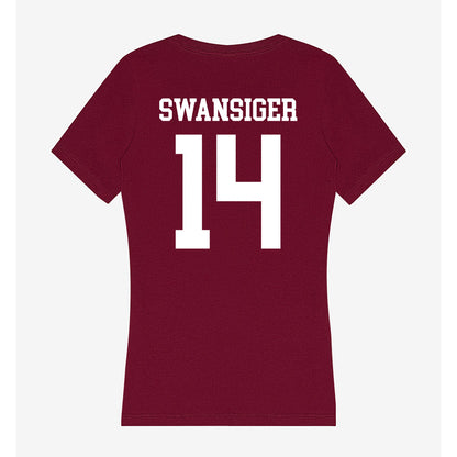 SIU Carbondale - NCAA Women's Volleyball : Ella Swansiger - Women's V-Neck T-Shirt-1