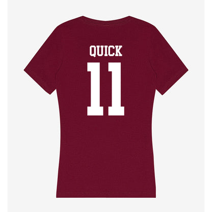 SIU Carbondale - NCAA Football : Markell Quick - Women's V-Neck T-Shirt-1