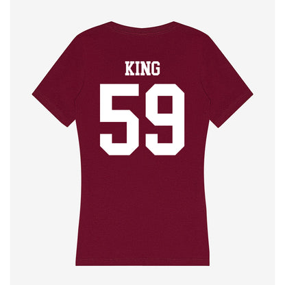 SIU Carbondale - NCAA Football : Brennan King - Women's V-Neck T-Shirt-1