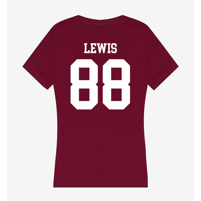 SIU Carbondale - NCAA Football : Kaden Lewis - Women's V-Neck T-Shirt-1