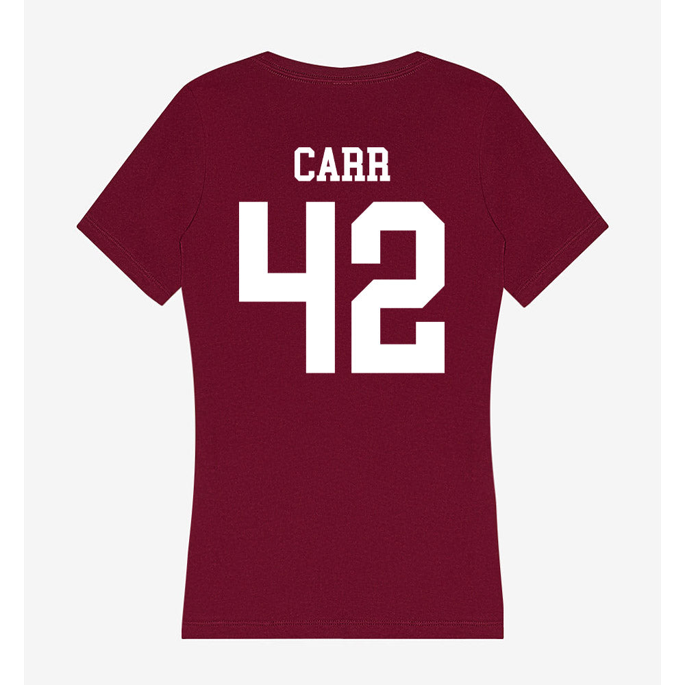 SIU Carbondale - NCAA Football : Patrick Carr - Women's V-Neck T-Shirt-1