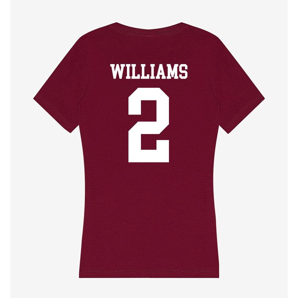 SIU Carbondale - NCAA Softball : Emily Williams - Women's V-Neck T-Shirt-1