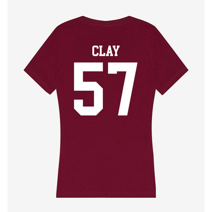 SIU Carbondale - NCAA Football : Kaden Clay - Women's V-Neck T-Shirt-1