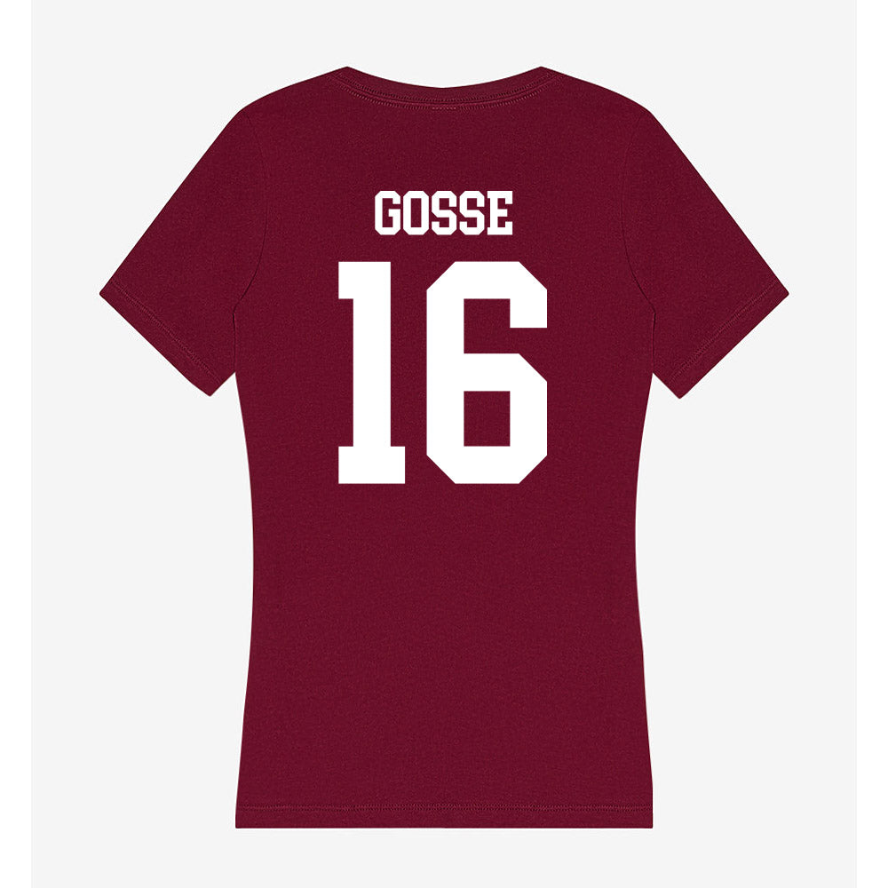 SIU Carbondale - NCAA Women's Soccer : Brooke Gosse - Women's V-Neck T-Shirt-1