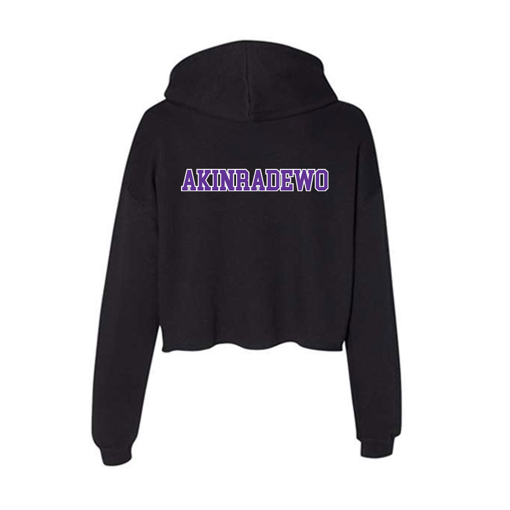 Northwestern State - NCAA Men's Track & Field : Dan Akinradewo - Women's Crop Fleece Hoodie-1