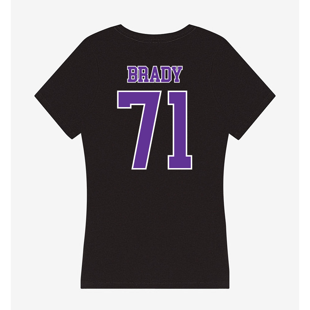 Northwestern State - NCAA Football : Logan Brady - Women's V-Neck T-Shirt-1