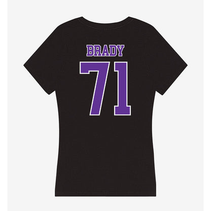 Northwestern State - NCAA Football : Logan Brady - Women's V-Neck T-Shirt-1