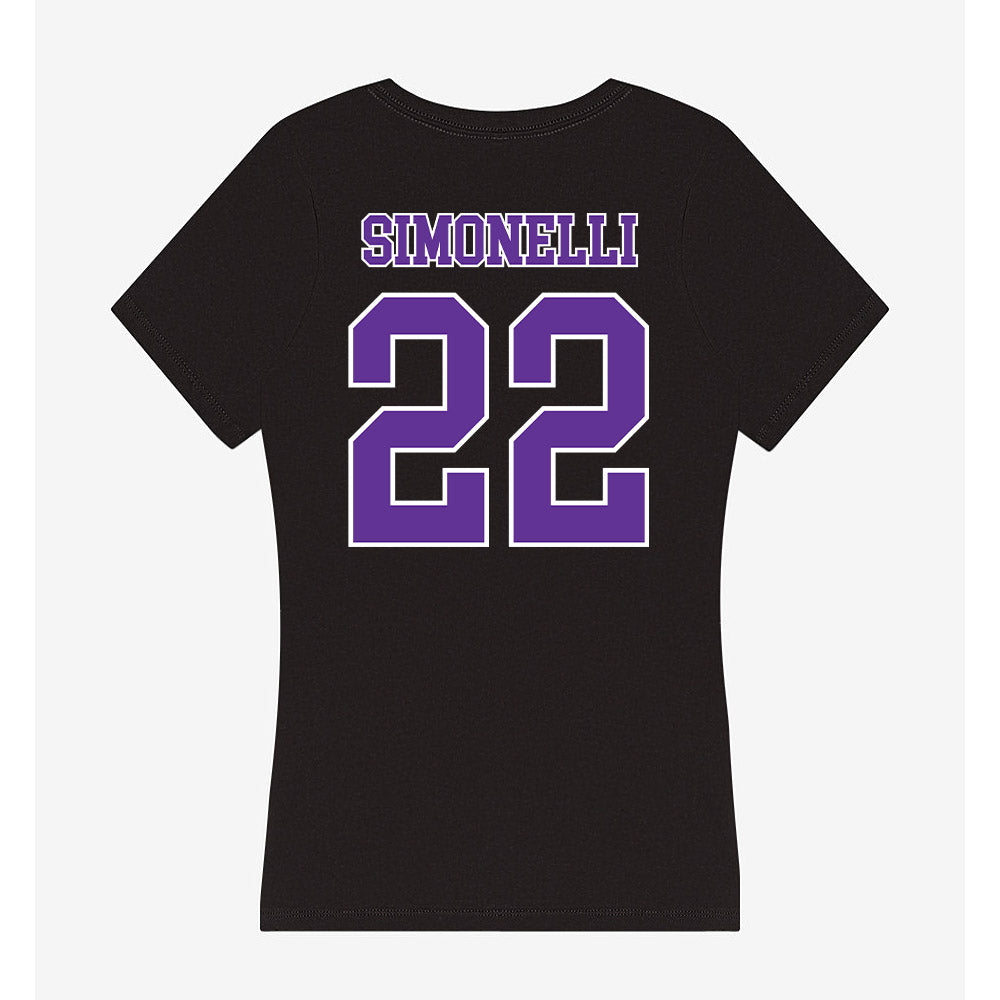 Northwestern State - NCAA Baseball : JT Simonelli - Women's V-Neck T-Shirt-1