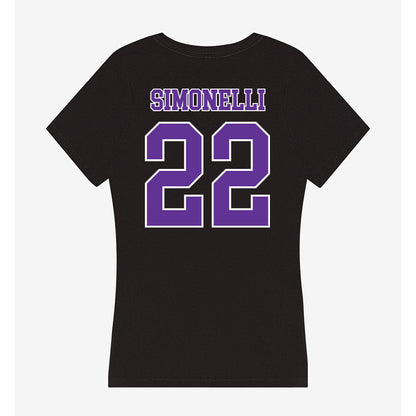 Northwestern State - NCAA Baseball : JT Simonelli - Women's V-Neck T-Shirt-1