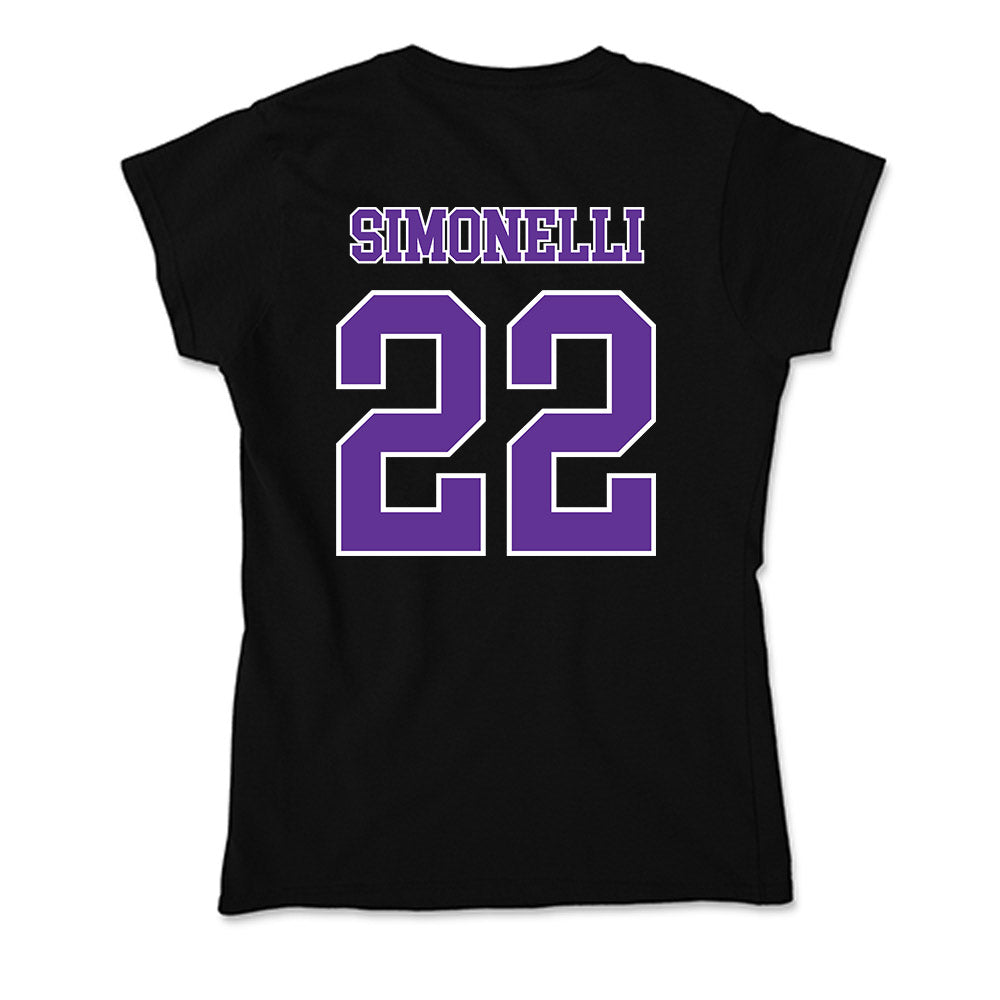Northwestern State - NCAA Baseball : JT Simonelli - Soft Style Women’s T-Shirt-1