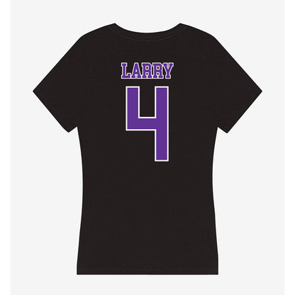 Northwestern State - NCAA Men's Basketball : CJ Larry - Women's V-Neck T-Shirt-1