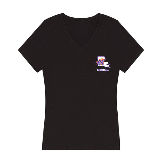 Northwestern State - NCAA Women's Basketball : Chloe Donnell - Women's V-Neck T-Shirt-0