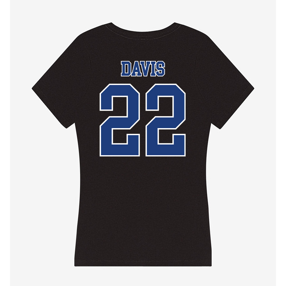 McNeese State - NCAA Football : Marquez Davis - Women's V-Neck T-Shirt-1