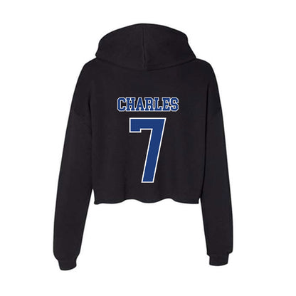 McNeese State - NCAA Football : Cohen Charles - Women's Crop Fleece Hooded Sweatshirt-1
