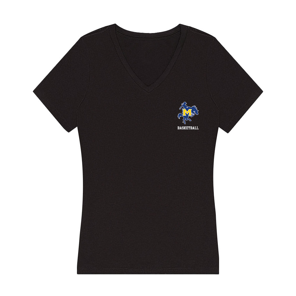 McNeese State - NCAA Men's Basketball : Alier Maluk - Women's V-Neck T-Shirt-0