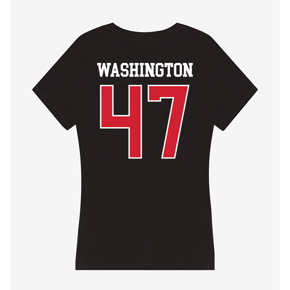 Eastern Washington - NCAA Football : Messiah Washington - Women's V-Neck T-Shirt-1