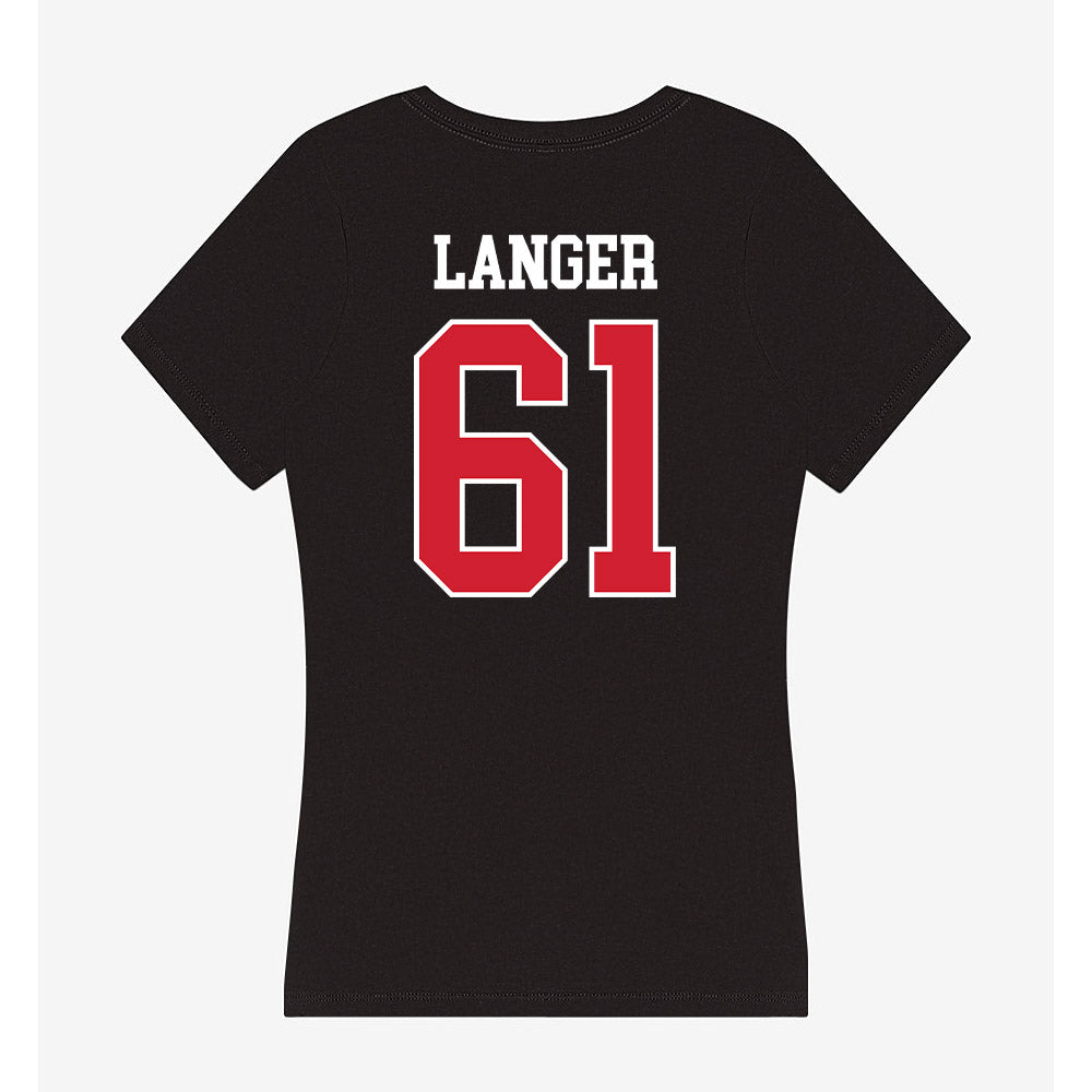 Eastern Washington - NCAA Baseball : Andrew Langer - Women's V-Neck T-Shirt-1