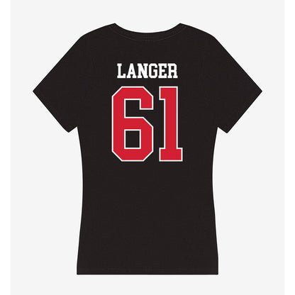 Eastern Washington - NCAA Baseball : Andrew Langer - Women's V-Neck T-Shirt-1