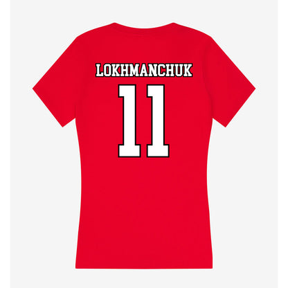 Youngstown State - NCAA Men's Basketball : Luka Lokhmanchuk - Women's V-Neck T-Shirt-1