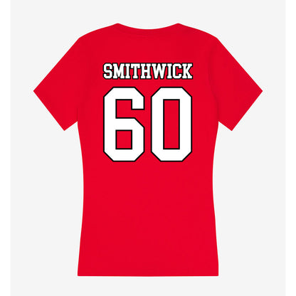 Youngstown State - NCAA Football : Najwan Smithwick - Women's V-Neck T-Shirt-1