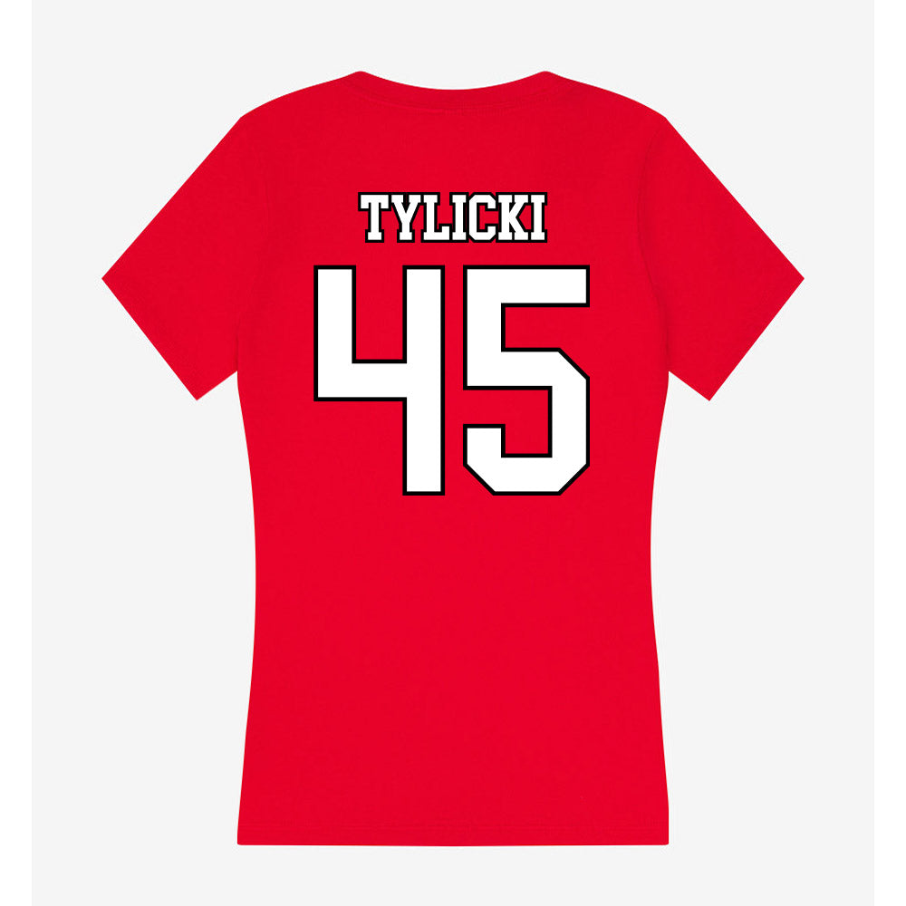 Youngstown State - NCAA Baseball : JJ Tylicki - Women's V-Neck T-Shirt-1