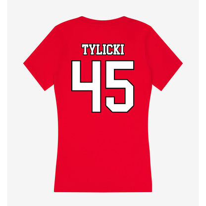 Youngstown State - NCAA Baseball : JJ Tylicki - Women's V-Neck T-Shirt-1