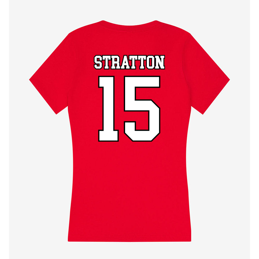 Youngstown State - NCAA Women's Volleyball : Ava Stratton - Women's V-Neck T-Shirt-1