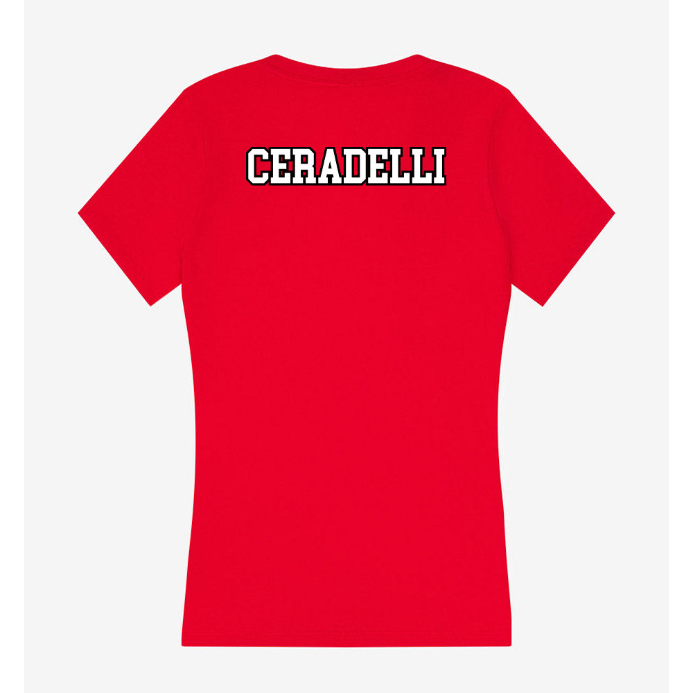 Youngstown State - NCAA Men's Tennis : Matteo Ceradelli - Women's V-Neck T-Shirt-1