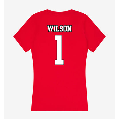 Youngstown State - NCAA Football : Ky Wilson - Women's V-Neck T-Shirt-1