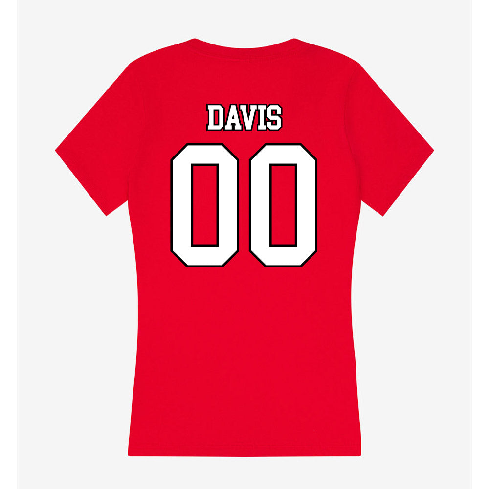 Youngstown State - NCAA Baseball : Bo Davis - Women's V-Neck T-Shirt-1