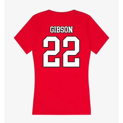 Youngstown State - NCAA Football : Sirr Gibson - Women's V-Neck T-Shirt-1
