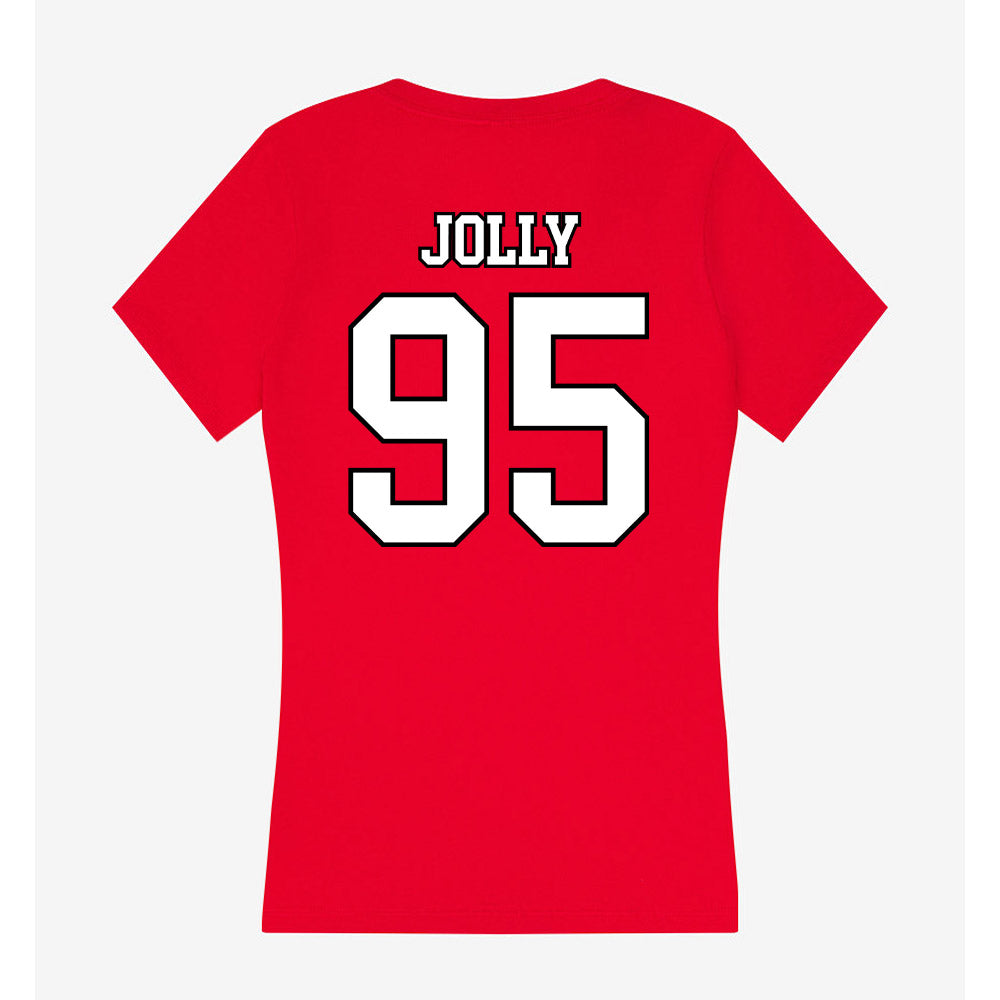 Youngstown State - NCAA Football : Thomas Jolly - Women's V-Neck T-Shirt-1
