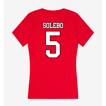 Youngstown State - NCAA Men's Basketball : Shaheed Solebo - Women's V-Neck T-Shirt-1