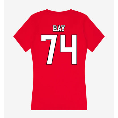 Youngstown State - NCAA Football : Ethan Ray - Women's V-Neck T-Shirt-1