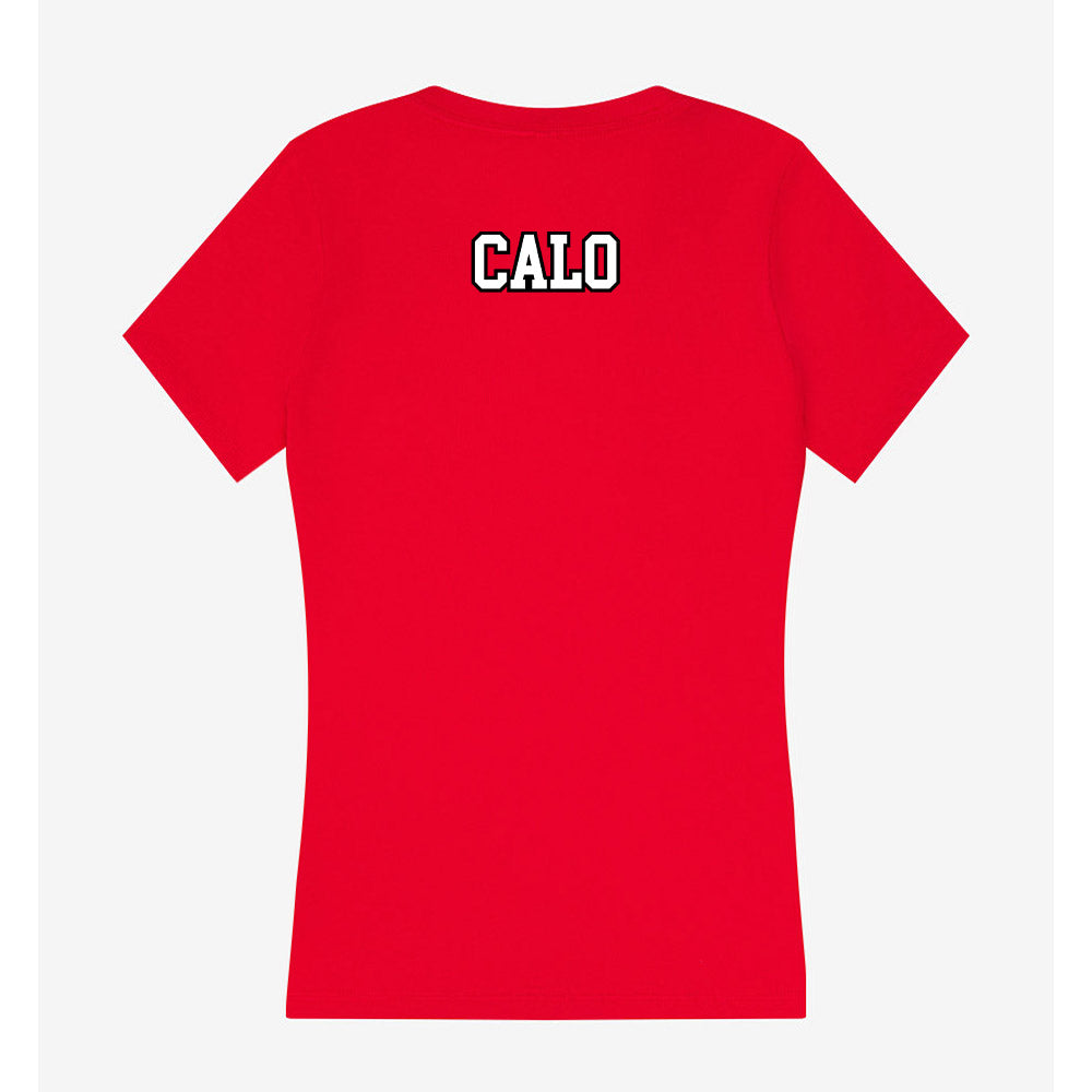 Youngstown State - NCAA Women's Bowling : Malayna Calo - Women's V-Neck T-Shirt-1
