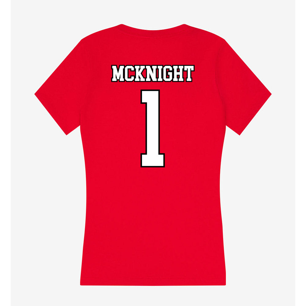 Youngstown State - NCAA Women's Basketball : Evelyn McKnight - Women's V-Neck T-Shirt-1