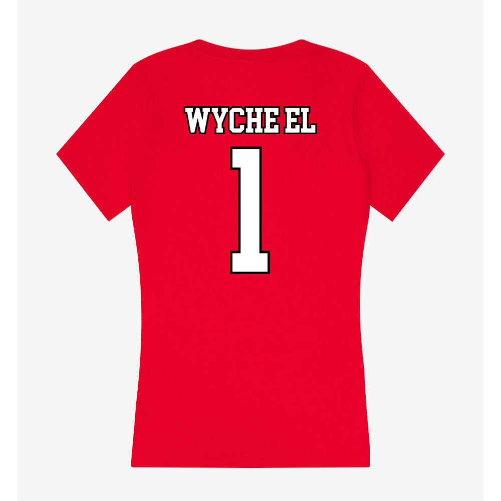 Youngstown State - NCAA Football : Lynn Wyche El - Women's V-Neck T-Shirt-1
