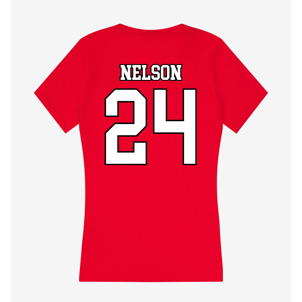 Youngstown State - NCAA Baseball : Braylon Nelson - Women's V-Neck T-Shirt-1