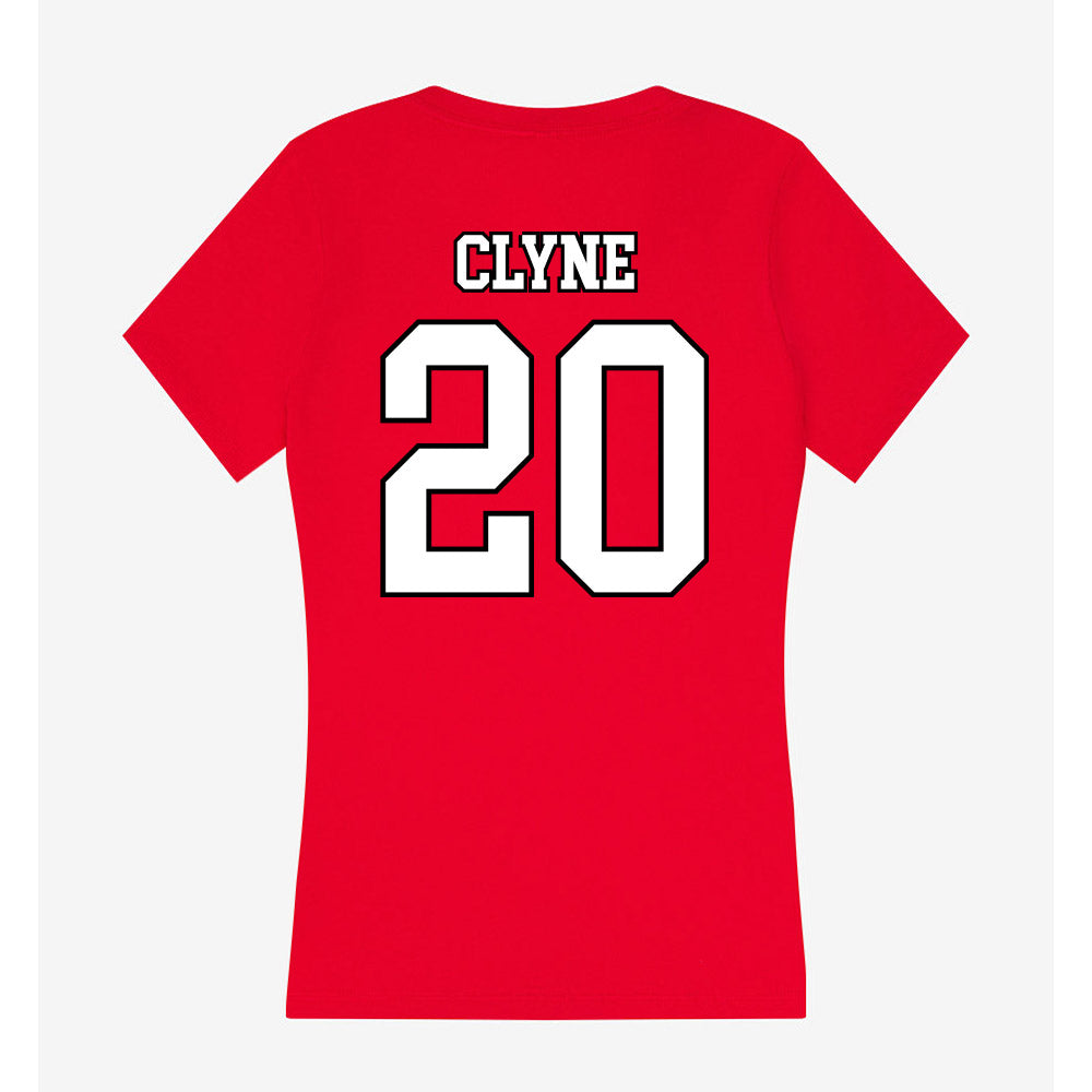 Youngstown State - NCAA Football : Stanley Clyne - Women's V-Neck T-Shirt-1