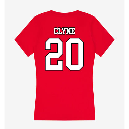 Youngstown State - NCAA Football : Stanley Clyne - Women's V-Neck T-Shirt-1
