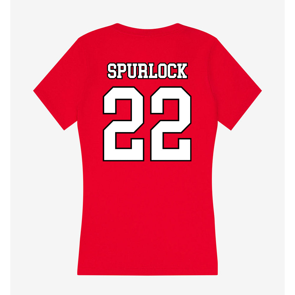 Youngstown State - NCAA Men's Basketball : Jacob Spurlock - Women's V-Neck T-Shirt-1