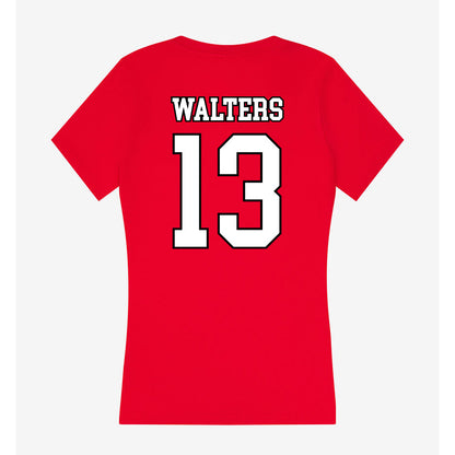 Youngstown State - NCAA Football : Fresh Walters - Women's V-Neck T-Shirt-1