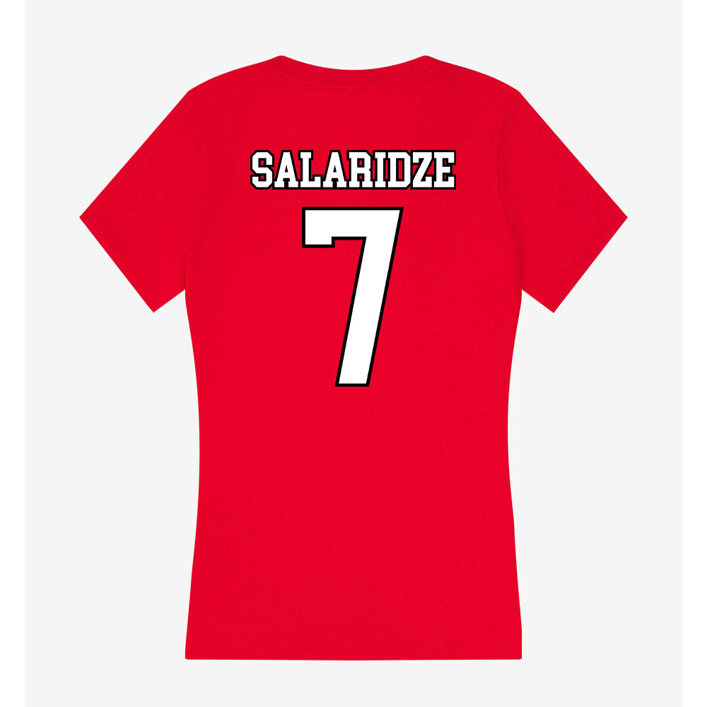Youngstown State - NCAA Men's Basketball : Vladimer Salaridze - Women's V-Neck T-Shirt-1
