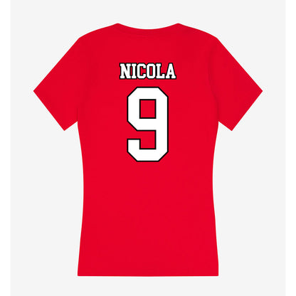 Youngstown State - NCAA Women's Volleyball : Journey Nicola - Women's V-Neck T-Shirt-1