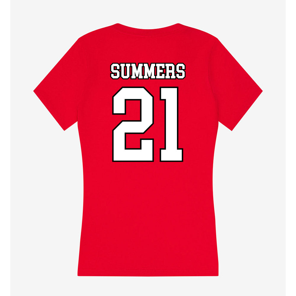 Youngstown State - NCAA Men's Basketball : Elijah Summers - Women's V-Neck T-Shirt-1