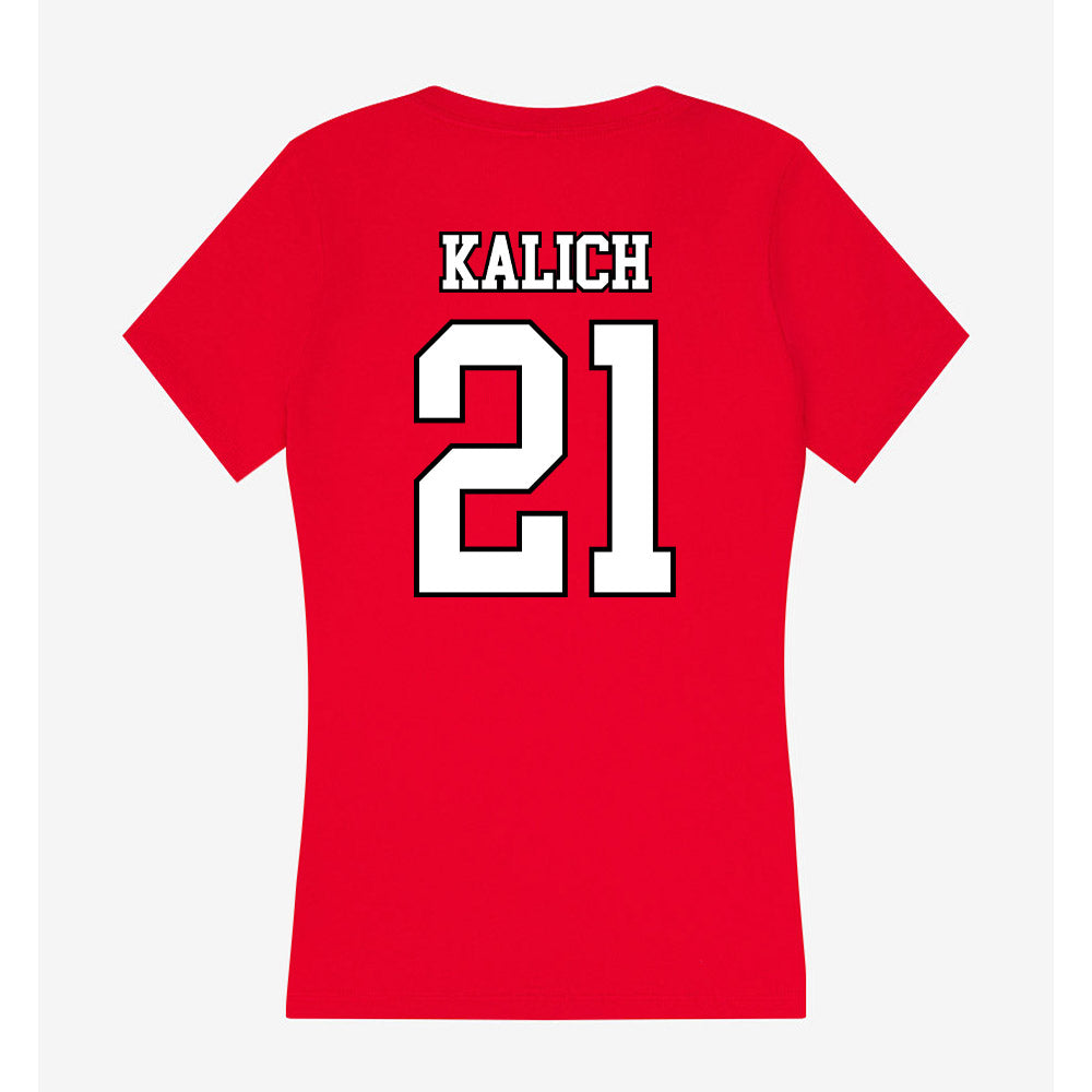 Youngstown State - NCAA Women's Basketball : Mia Kalich - Women's V-Neck T-Shirt-1