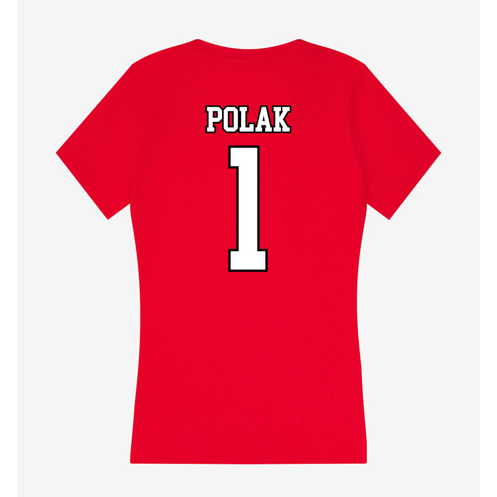 Youngstown State - NCAA Men's Basketball : Cam Polak - Women's V-Neck T-Shirt-1